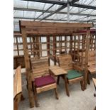AN AS NEW EX DISPLAY CHARLES TAYLOR GARDEN ARBOUR WITH LOVE SEAT *PLEASE NOTE VAT TO BE ADDED TO THE