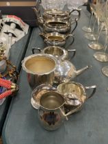 A GROUP OF VINTAGE SILVER PLATED TEAWARES