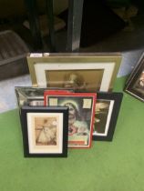 A GROUP OF FRAMED PRINTS, RELIGIOUS EXAMPLES ETC