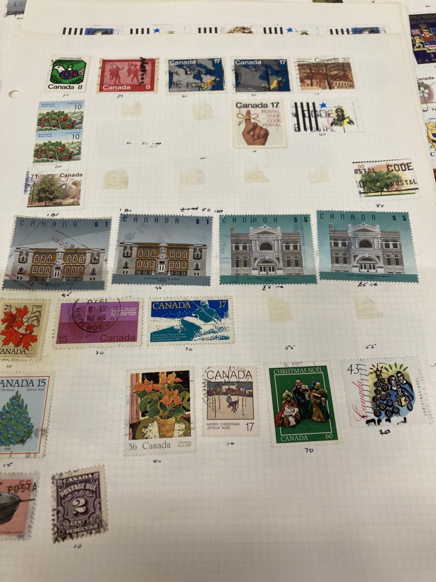 TEN PLUS SHEETS CONTAINING STAMPS FROM CANADA - Image 7 of 7