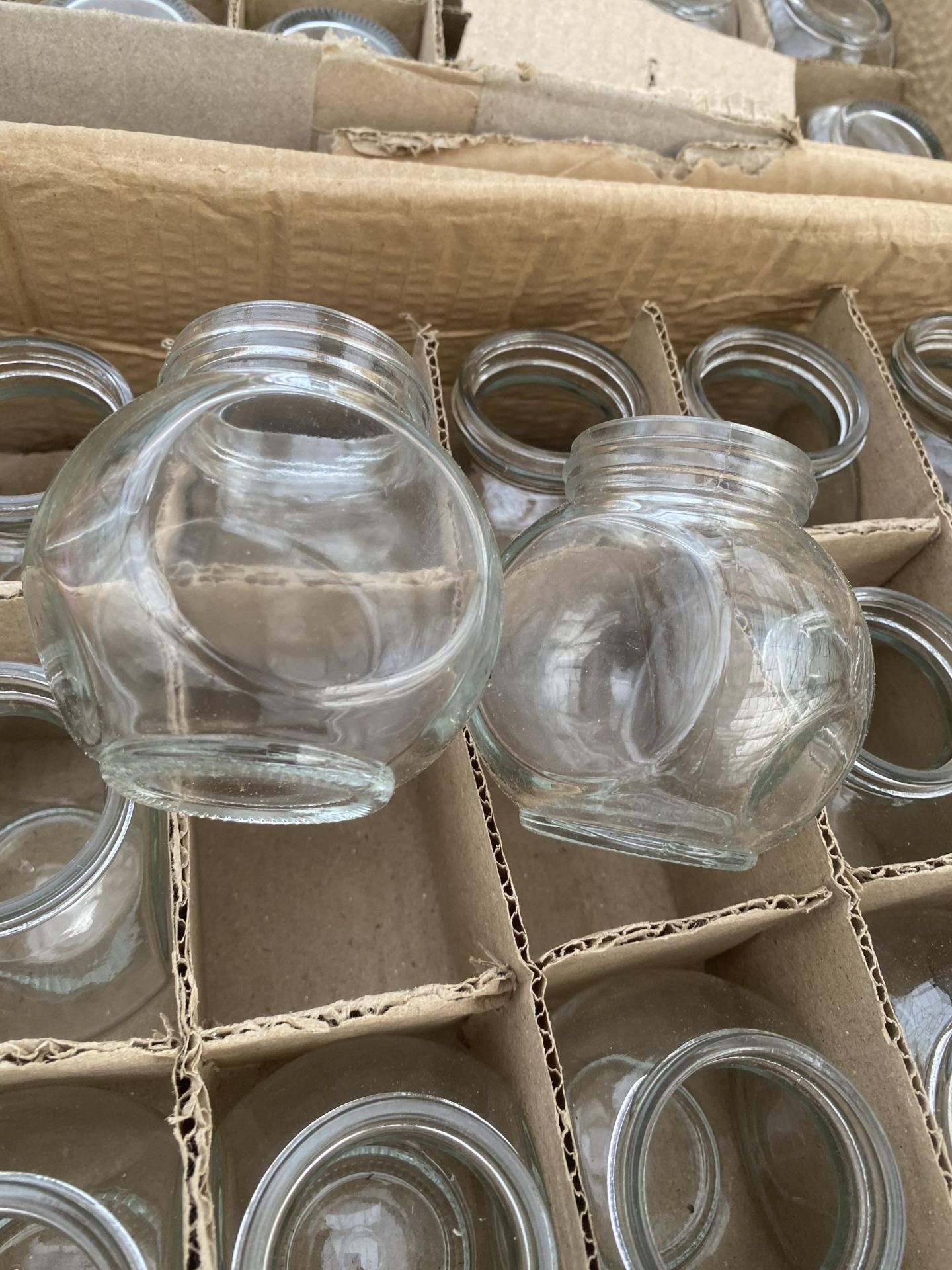 A LARGE QUANTITY OF AS NEW SMALL GLASS JARS - Image 2 of 2