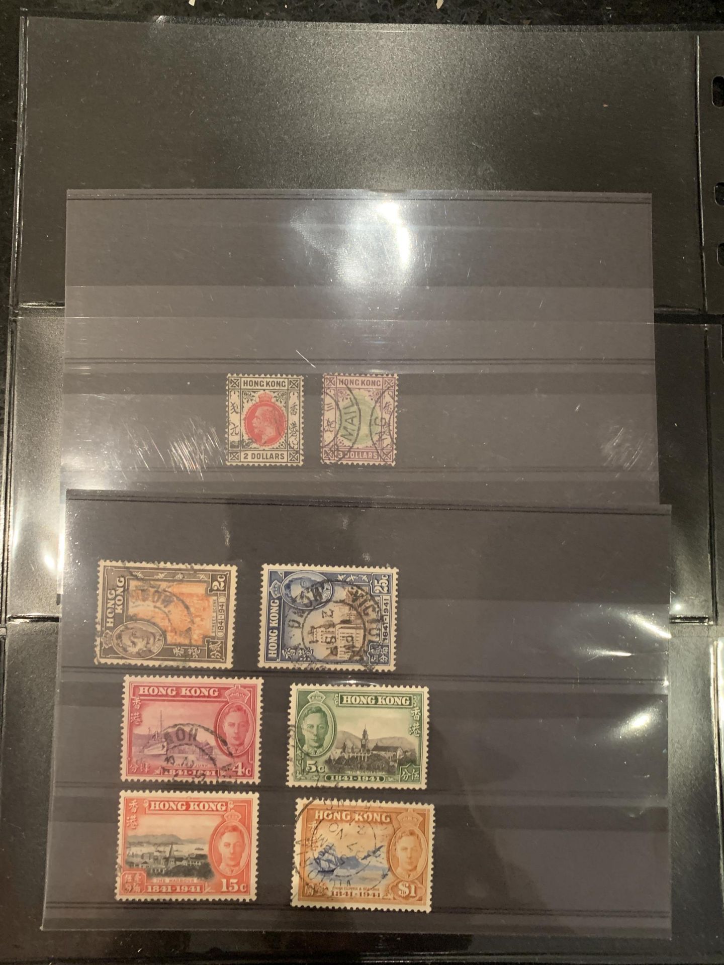 HONG KONG SELECTION , GV & GV1 . INCLUDES GV $2 & $3 , GV1 1941 CENTENARY SET , PLUS DEFINITIVES ..