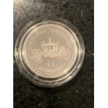 ALDERNEY 1993 £1 POUND SILVER PROOF COIN – QUEEN’S 40TH ANNIVERSARY OF CORONATION .