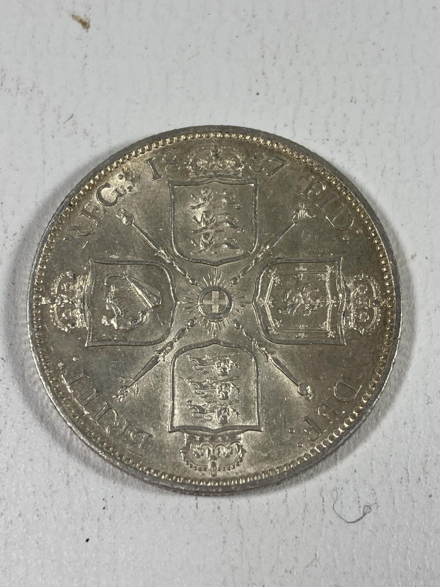 UK , QUEEN VICTORIA , FLORIN , 1887 , EF CONDITION . SPINK 3925