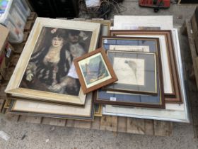 A LARGE ASSORTMENT OF FRAMED PRINTS