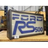 A FORD RS 500 ILLUMINATED LIGHT BOX SIGN