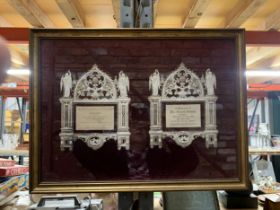 A GILT FRAMED REMEMBRANCE EMBROIDERED PICTURE