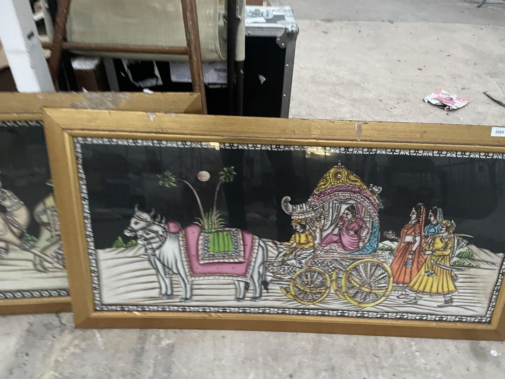 TWO GILT FRAMED PRINTS OF INDIAN SCENES - Image 2 of 4