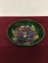 A MOORCROFT POTTERY CLEMATIS SMALL BOWL