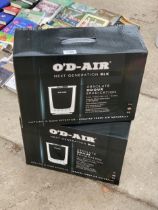 TWO NEW AND BOXED O'D-AIR AIR PURIFIERS