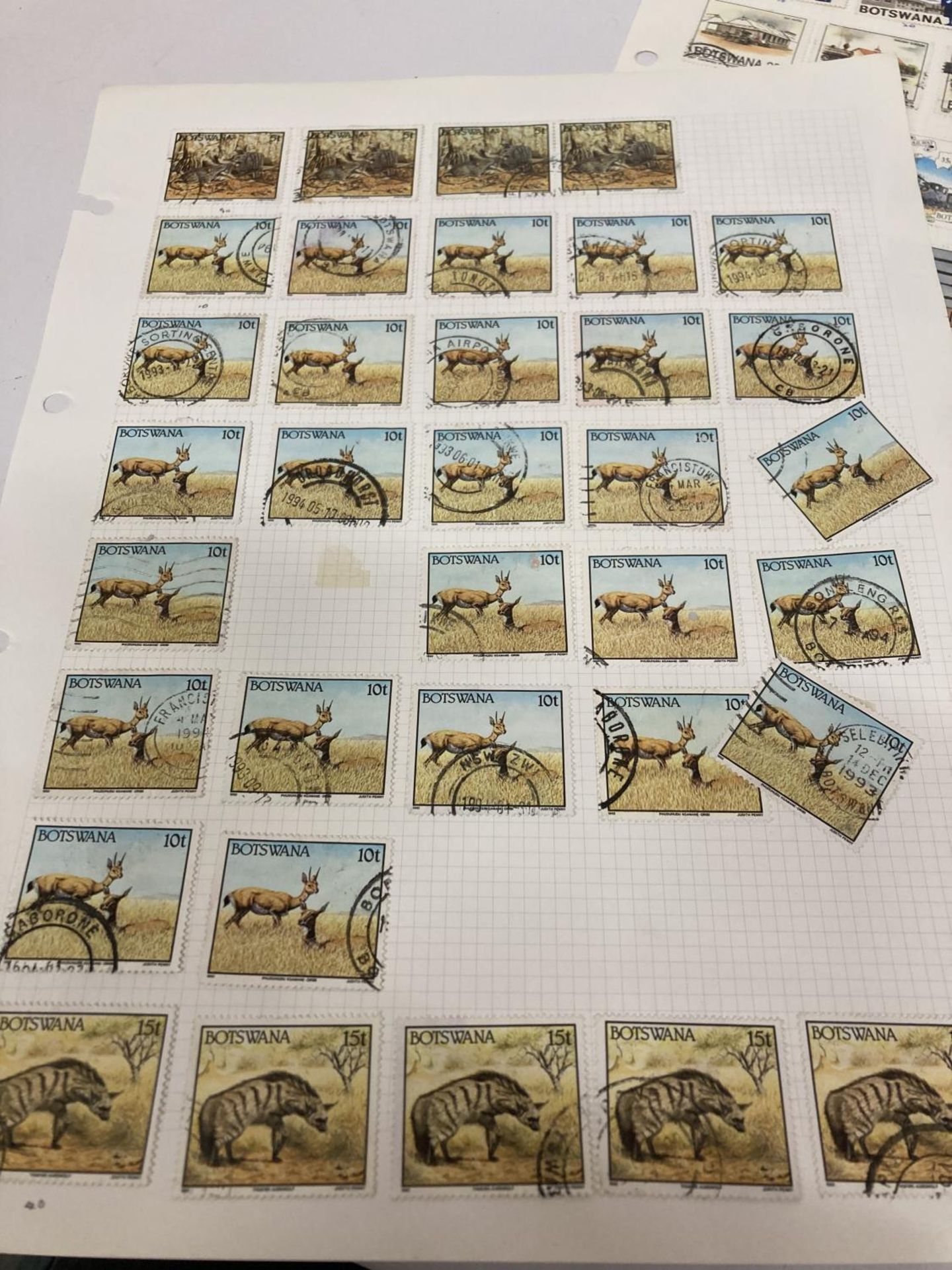 TEN PLUS SHEETS CONTAINING STAMPS FROM BOTSWANA - Bild 4 aus 7