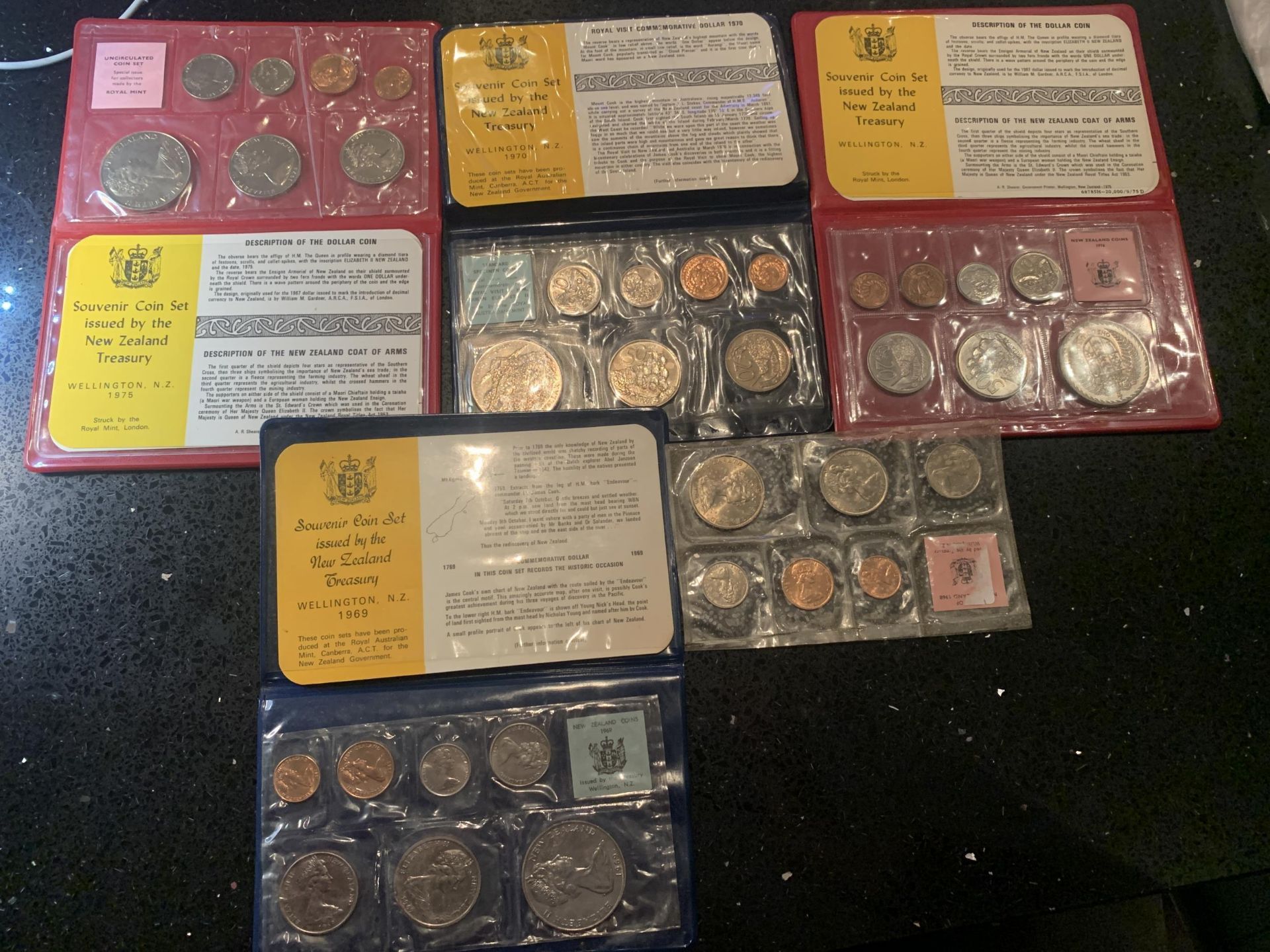 FIVE NEW ZEALAND COIN SETS