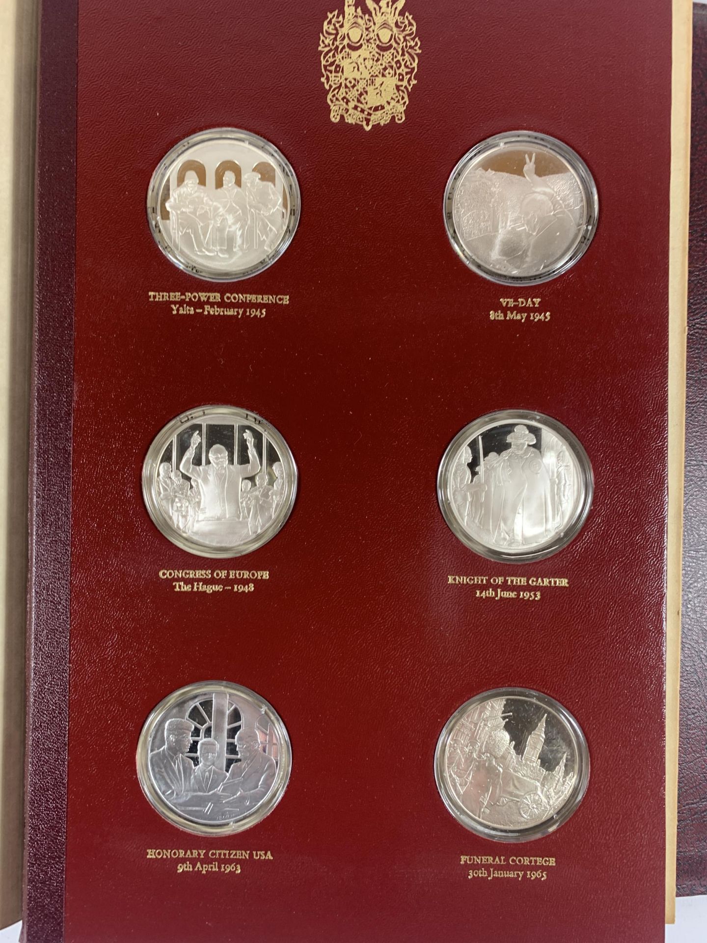 A STERLING SILVER PROOF WINSTON CHURCHILL TWENTY FOUR MEDAL SET, JOHN PINCHE WITH CERTIFICATE OF - Image 12 of 13
