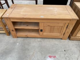 A MEXICAN PINE TV STAND, 42" WIDE