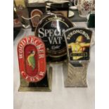 THREE CIDER BAR FONTS TO INCLUDE WOODPECKER, STRONGBOW AND TAUNTON SPECIAL VAT