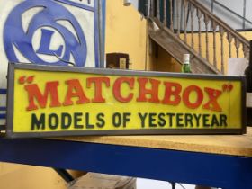 A MATCHBOX MODELS OF YESTERYEAR ILLUMINATED LIGHT BOX SIGN