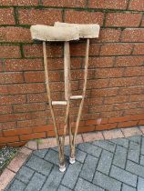 A PAIR OF VINTAGE CHILDS CRUTCHES