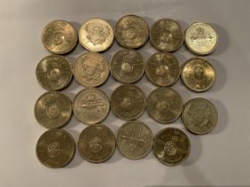 A SELECTION OF 19 UK £2 COINS , MAINLY UNCIRCULATED