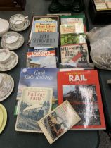 A COLLECTION OF RAILWAY AND LOCOMOTIVE RELATED TRAIN BOOKS