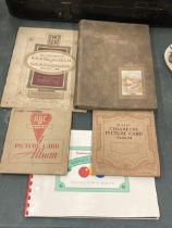 A COLLECTION OF VINTAGE CIGARETTE CARDS IN ALBUMS TO INCLUDE KING GEORGE VI CORONATION, EMBASSY