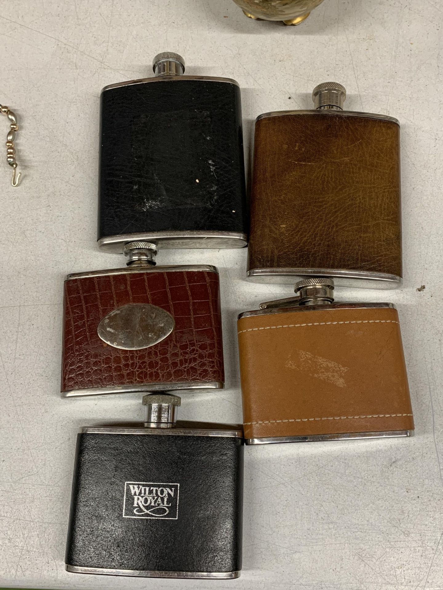 A GROUP OF HIP FLASKS, WILTON ROYAL ETC - Image 2 of 2