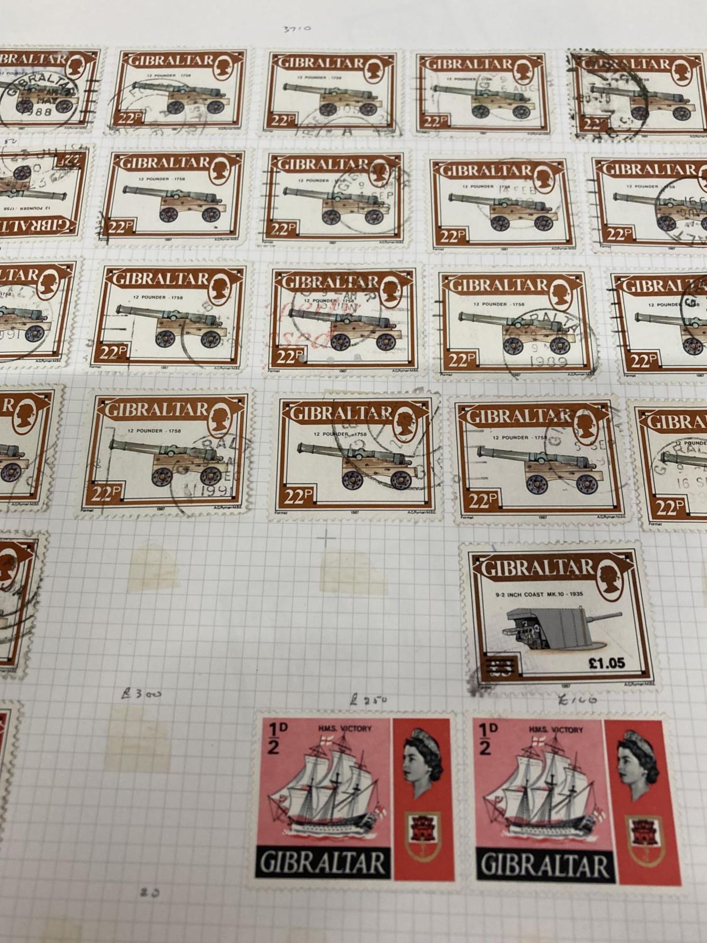 TEN PLUS SHEETS CONTAINING STAMPS FROM GIBRALTA - Image 4 of 6