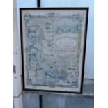 A FRAMED MAP AND HISTORY OF SEFTON
