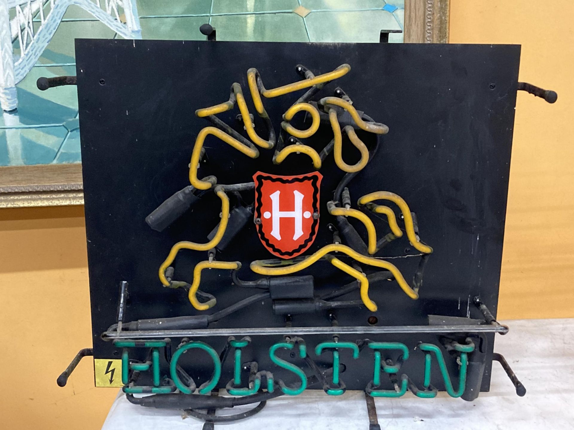 A HOLSTEN NEON ADVERTISING SIGN, 56CM X 48CM