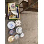 AN ASSORTMENT OF CERAMICS TO INCLUDE PLATES AND BOWLS ETC