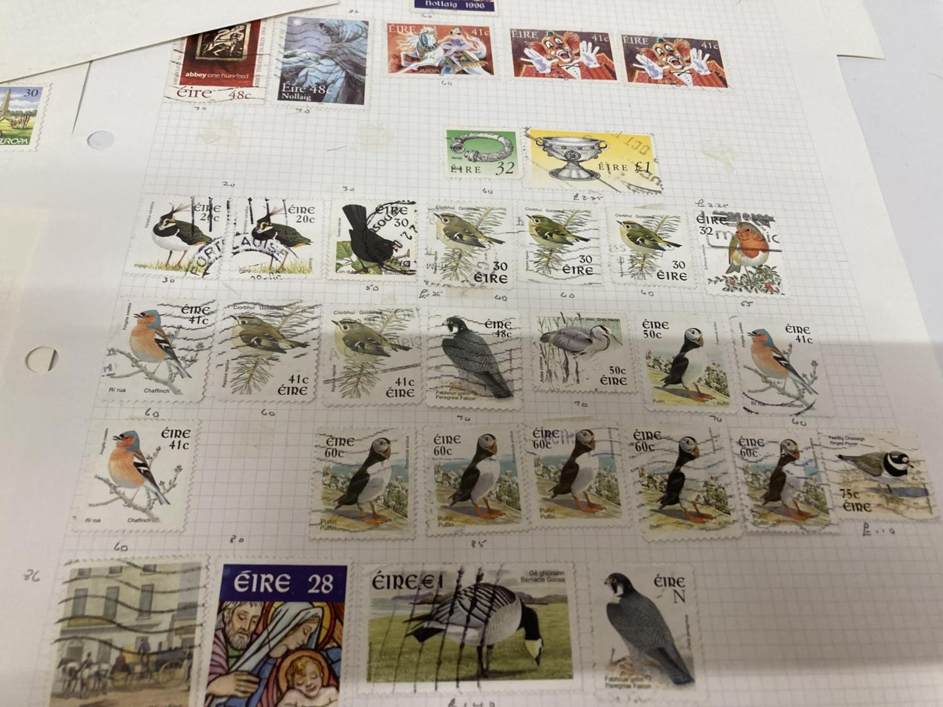 TEN PLUS SHEETS CONTAINING STAMPS FROM IRELAND - Image 2 of 6