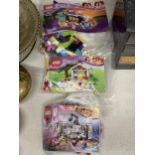 THREE LEGO FRIENDS SETS IN BAGS