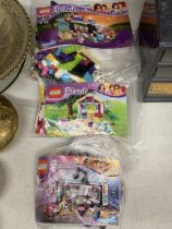 THREE LEGO FRIENDS SETS IN BAGS