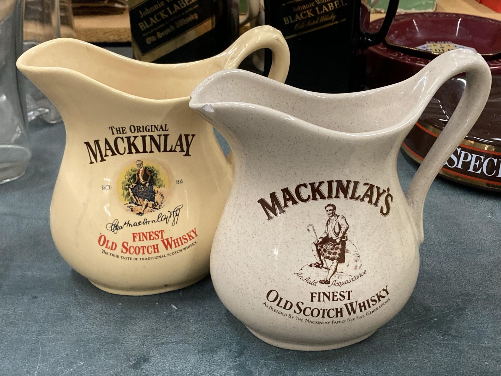 TWO MACKINLAY WHISKY WATER JUGS