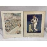 TWO 1930'S PUNCH CARTOONS ON CARD