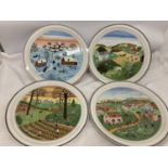 FOUR VILLEROY AND BOCH 'SEASONS' CABINET PLATES