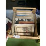 A BOX OF ASSORTED VINTAGE BOOKS AND PROGRAMMES ETC