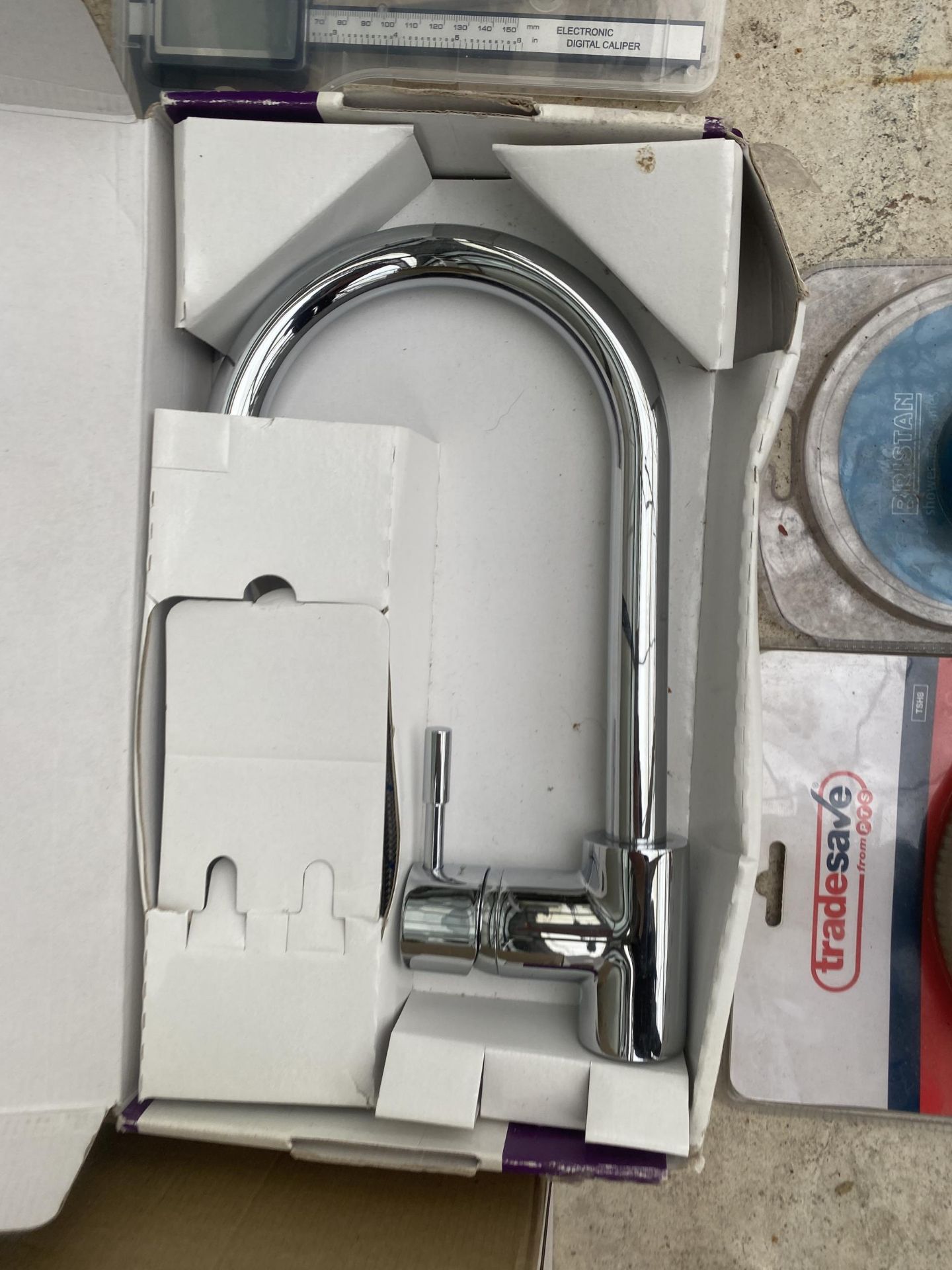 AN AS NEW KITCHEN MIXER TAP AND A NEW AND PACKAGED SHOWER HEAD - Image 2 of 3