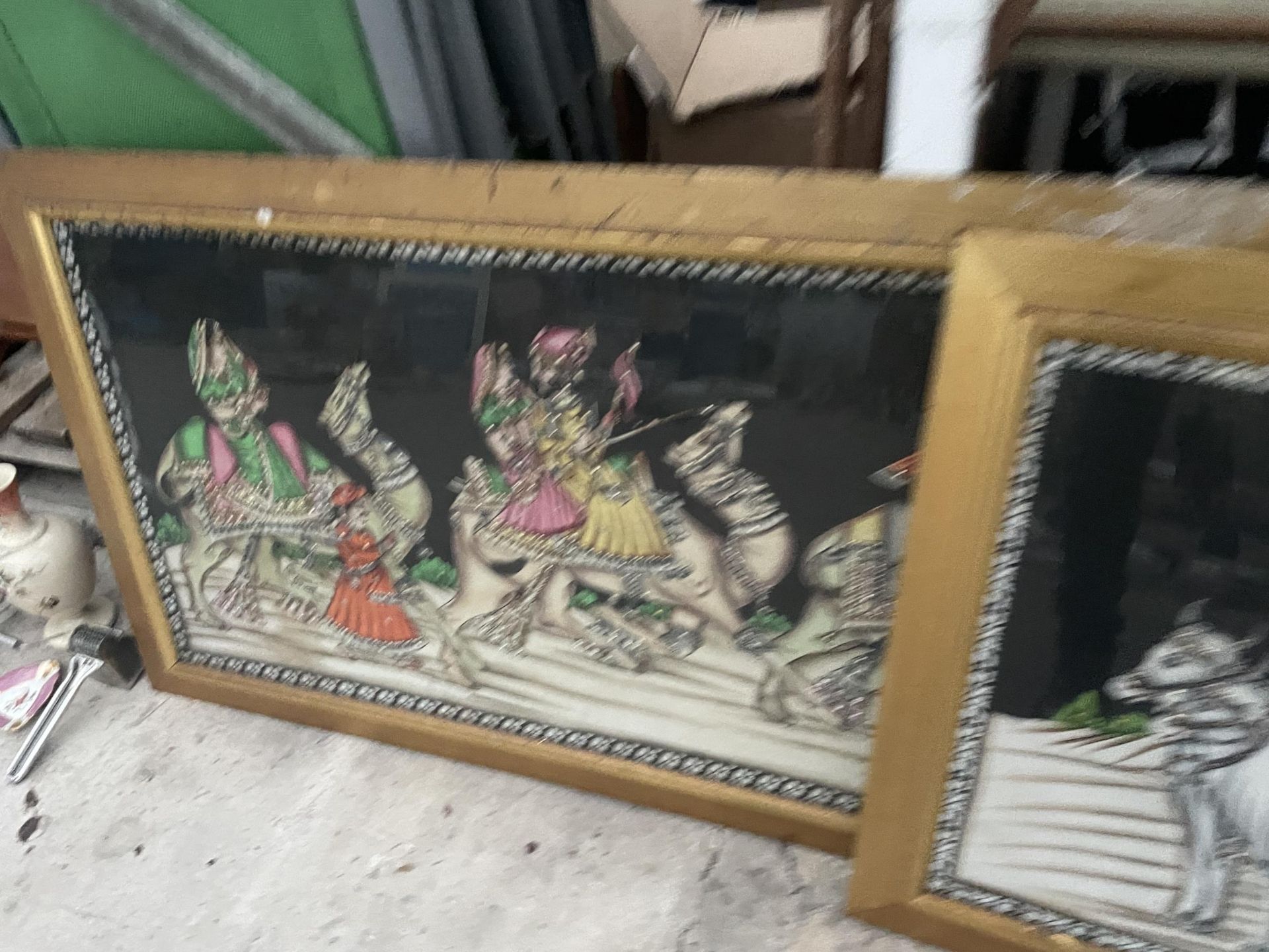 TWO GILT FRAMED PRINTS OF INDIAN SCENES - Image 3 of 4