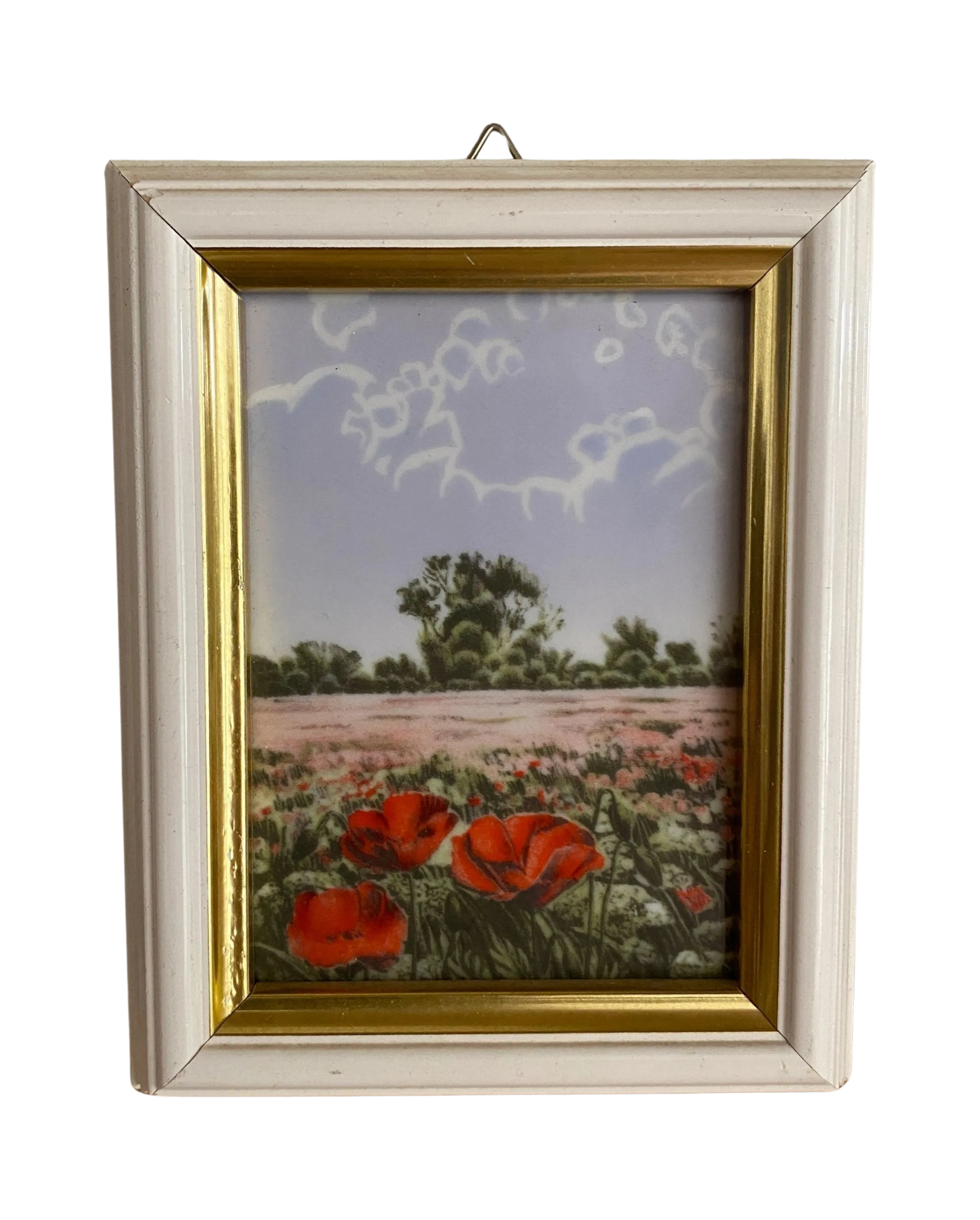 A PORSGRUND, NORWAY FRAMED PORCELAIN TILE BY JAN HARR