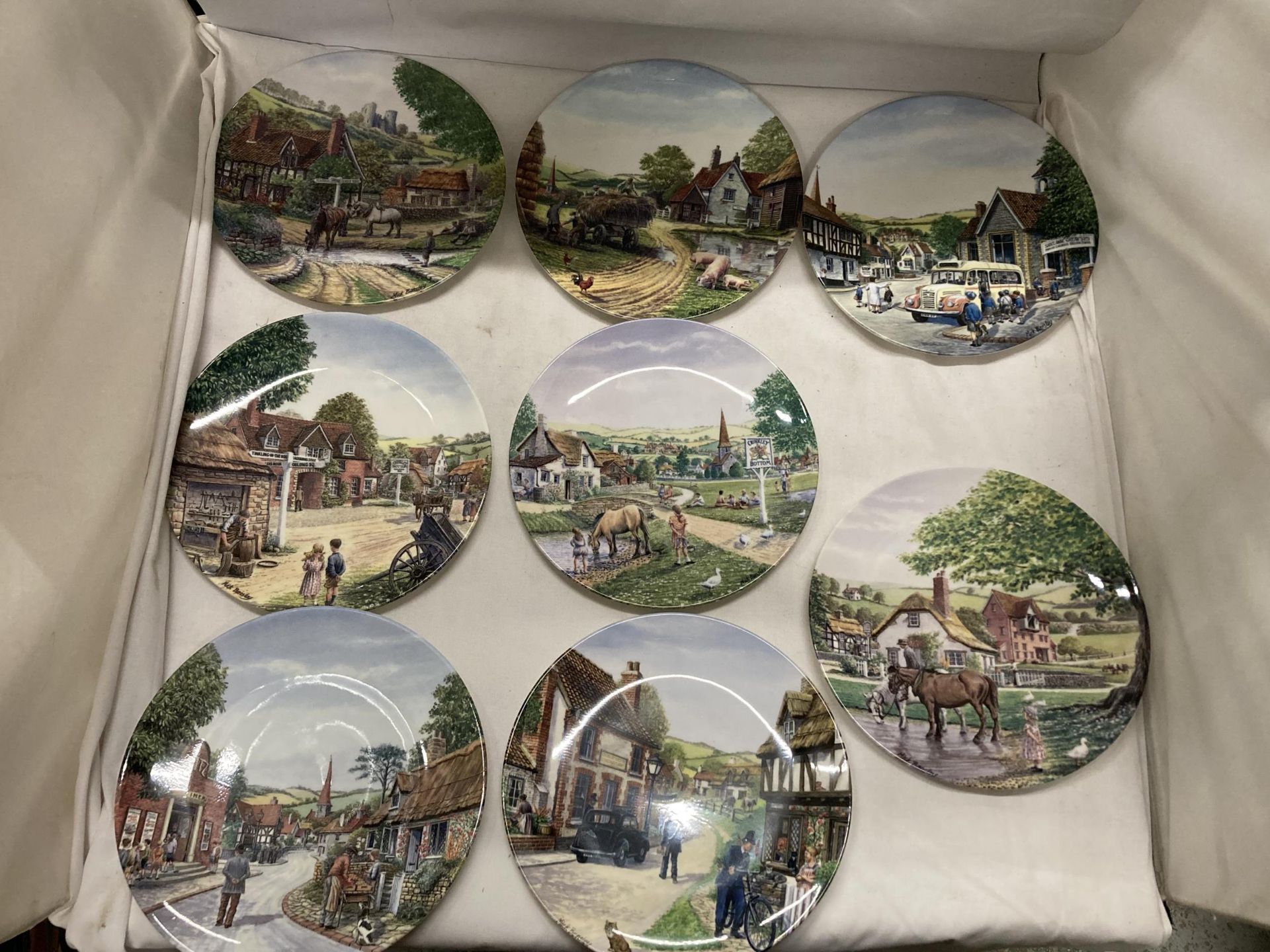 EIGHT ROYAL DOULTON VILLAGE SCENE COLLECTORS PLATES - Image 2 of 3