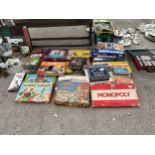 A LARGE ASSORTMENT OF VINTAGE AND RETRO BOARD GAMES