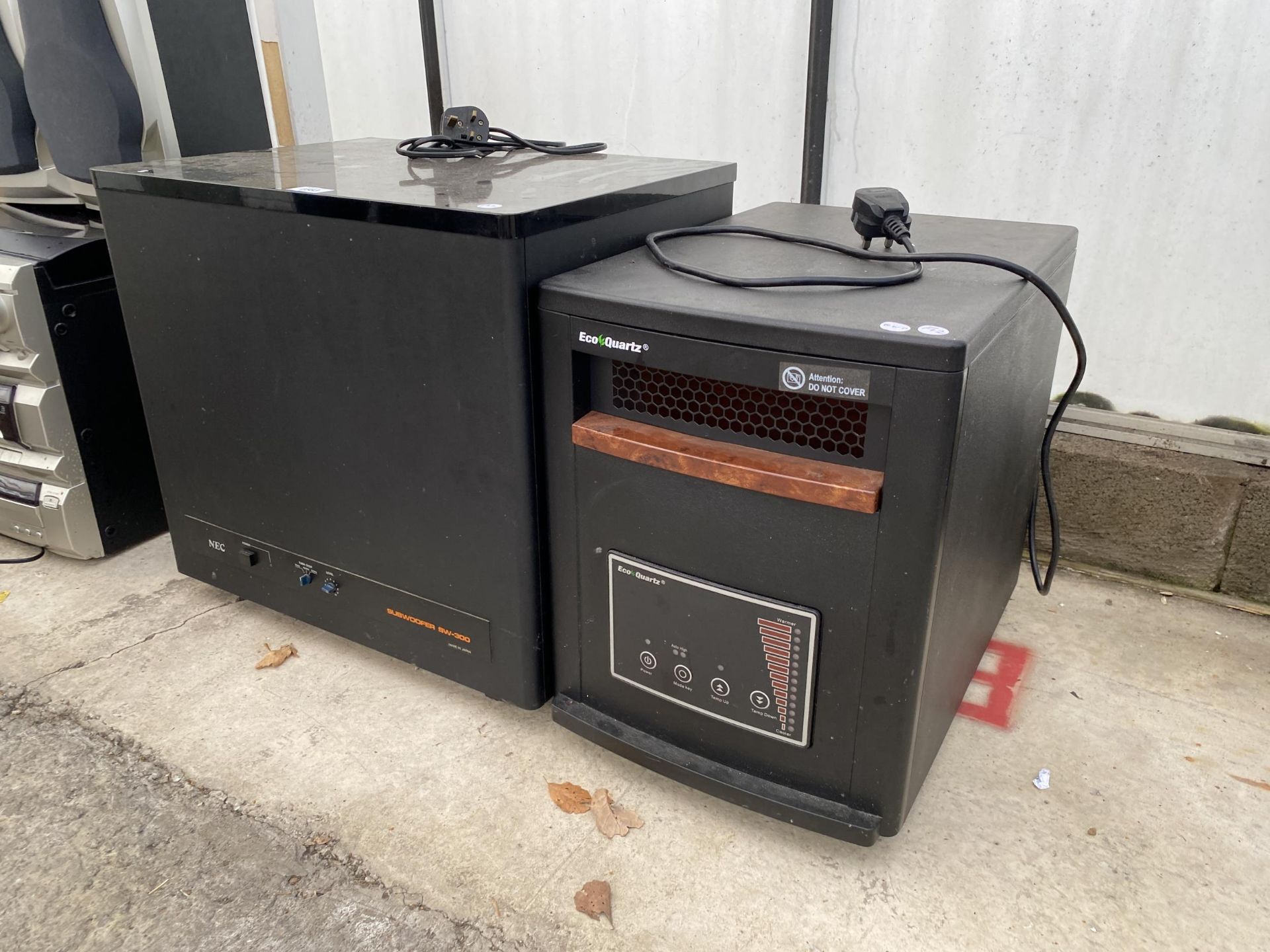 AN NEC SUBWOOFER AND AN ECO QUARTZ HEATER - Image 2 of 4