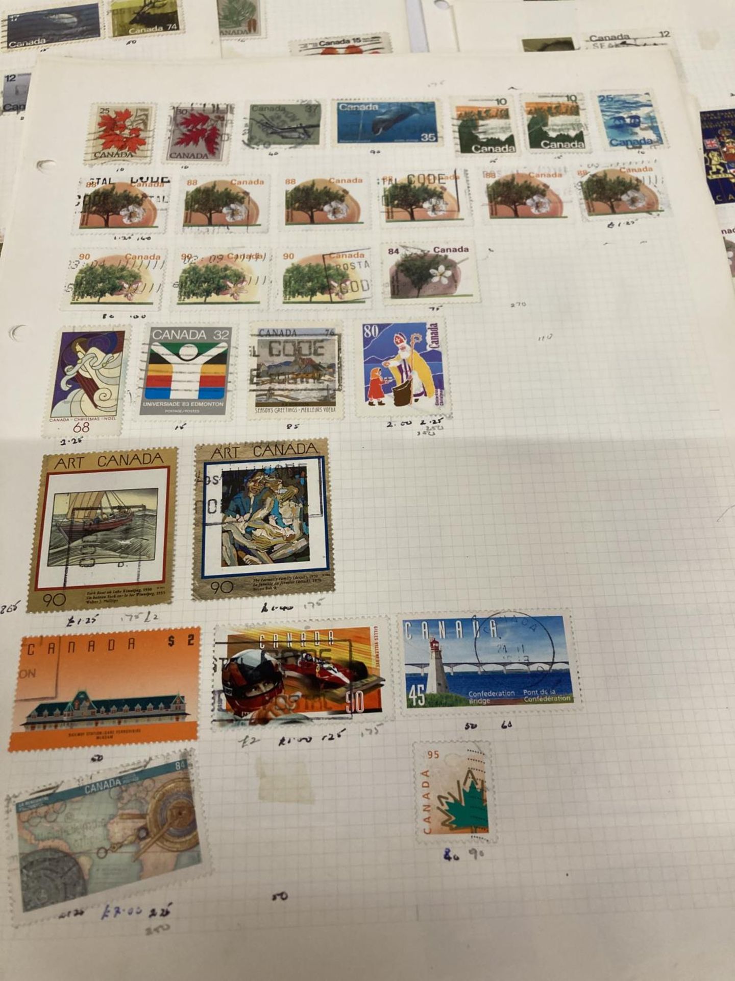 TEN PLUS SHEETS CONTAINING STAMPS FROM CANADA - Image 3 of 7