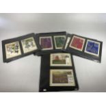 A QUANTITY OF STAMP POSTCARDS TO INCLUDE WINNIE THE POOH, ALICE'S ADVENTURE IN WONDERLAND, 25TH