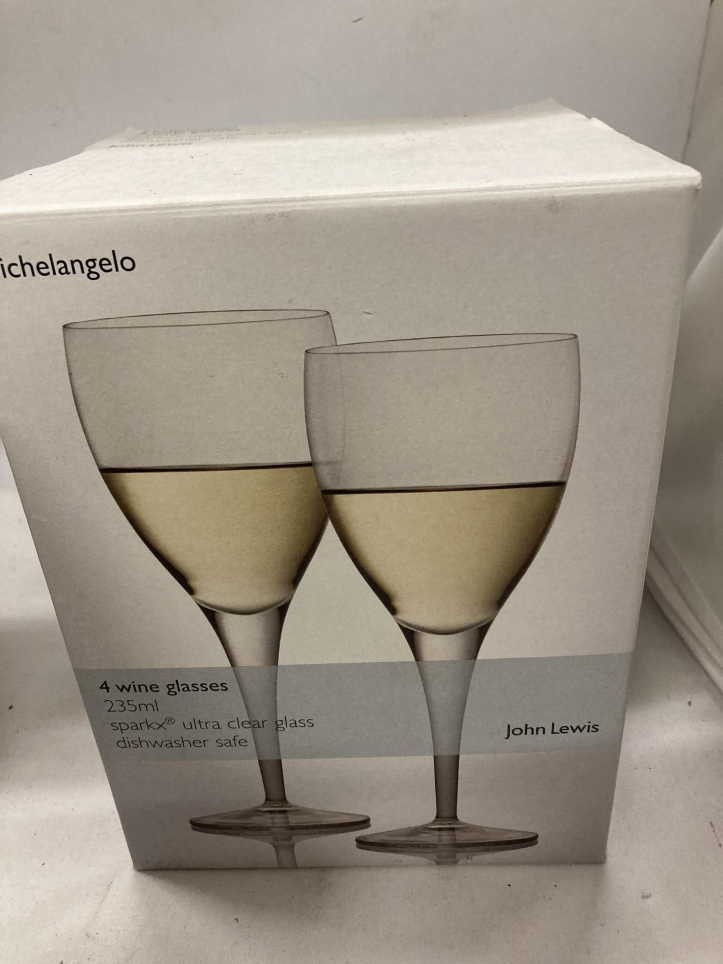 THREE BOXED WINE GLASS SETS, LUIGI BORMIOLI AND JOHN LEWIS - Image 3 of 5