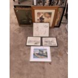 AN ASSORTMENT OF FRAMED PRINTS AND PICTURES