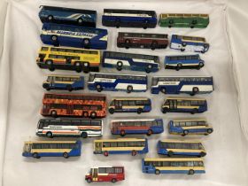 A QUANTITY OF CORGI DIE-CAST BUSES - 23 IN TOTAL