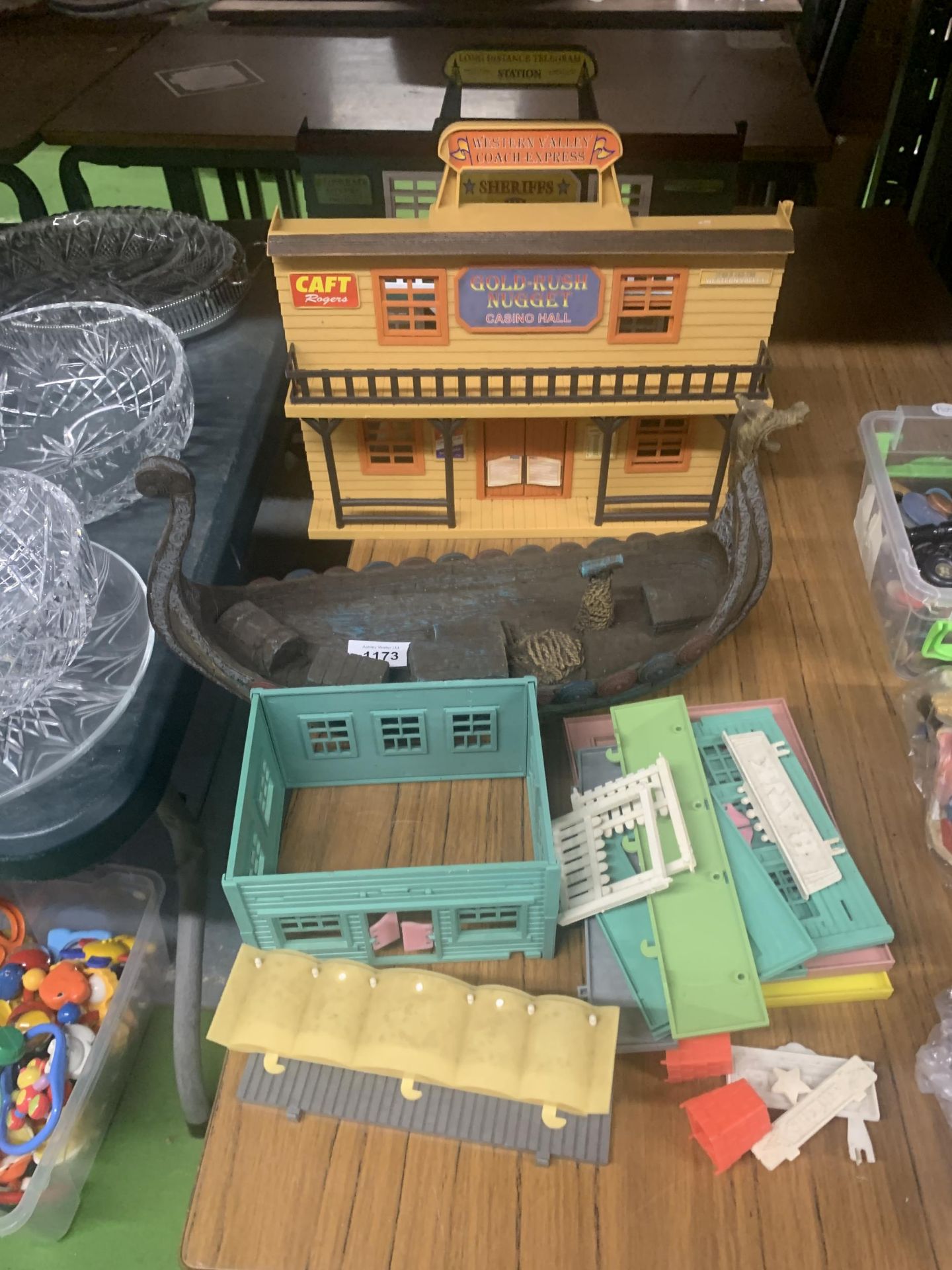 THREE PLAY BUILDINGS AND A BOAT