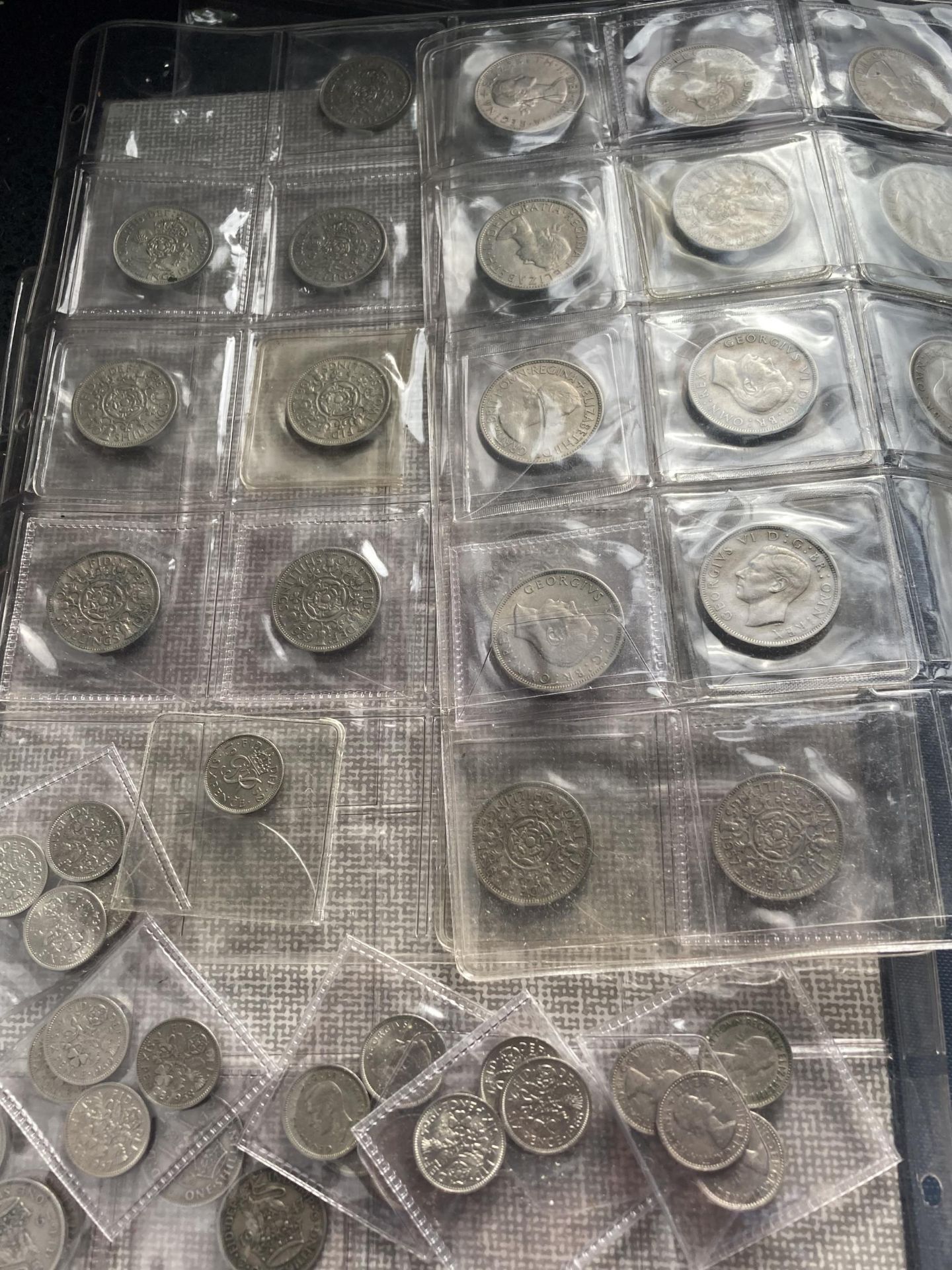 A BOX FILE CONTAINING A QUANTITY OF GV1 & QE11 COINAGE HOUSED IN PLASTIC SLEEVES - Image 2 of 7