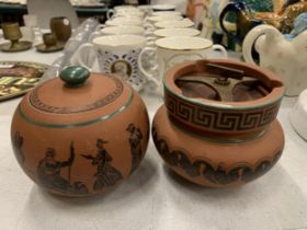 TWO CLIFTON GRECIAN CLASSICAL DESIGN JARS